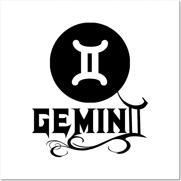 Gemini Star Sign Wall Art by Jambo Designs